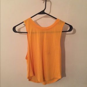 Yellow work out shirt